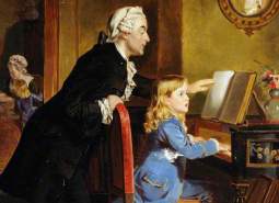 Mozart spelar piano som pojke